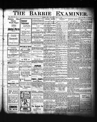 Barrie Examiner, 20 Jul 1905