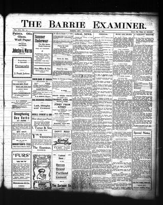 Barrie Examiner, 24 Aug 1905