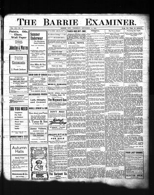 Barrie Examiner, 14 Sep 1905