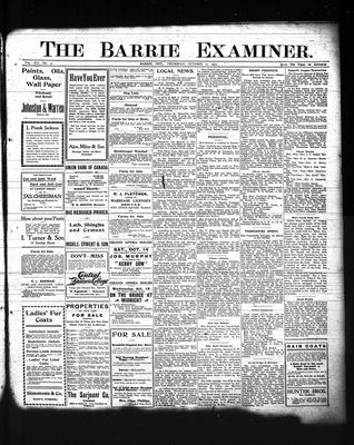 Barrie Examiner, 12 Oct 1905