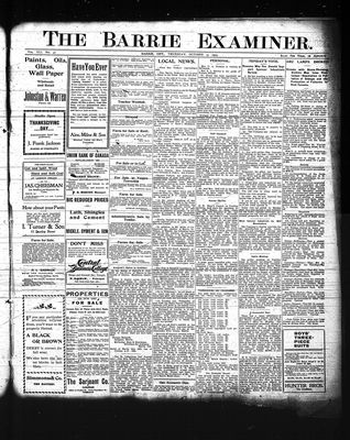 Barrie Examiner, 19 Oct 1905