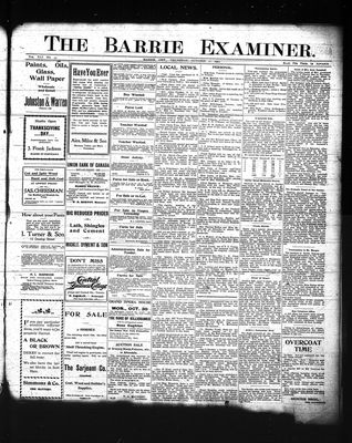 Barrie Examiner, 26 Oct 1905