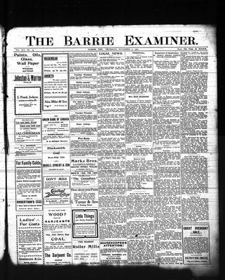 Barrie Examiner, 9 Nov 1905