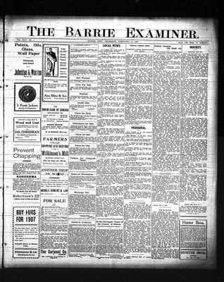 Barrie Examiner, 15 Feb 1906