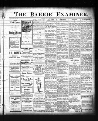 Barrie Examiner, 12 Apr 1906