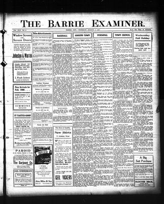 Barrie Examiner, 9 Aug 1906