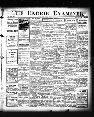 Barrie Examiner, 23 Aug 1906