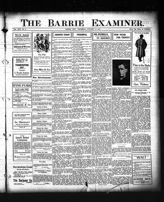 Barrie Examiner, 18 Oct 1906