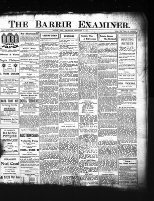 Barrie Examiner, 28 Feb 1907