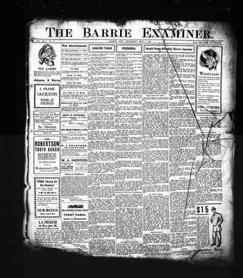 Barrie Examiner, 2 May 1907