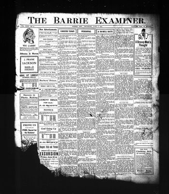 Barrie Examiner, 6 Jun 1907