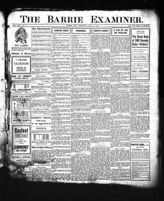 Barrie Examiner, 20 Jun 1907