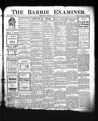 Barrie Examiner, 27 Jun 1907