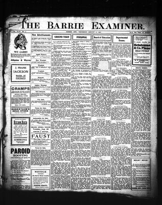 Barrie Examiner, 15 Aug 1907