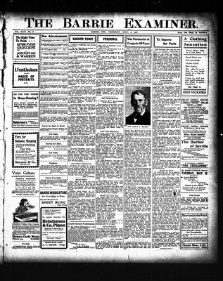 Barrie Examiner, 30 Apr 1908