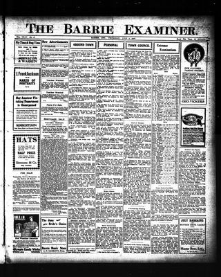 Barrie Examiner, 9 Jul 1908