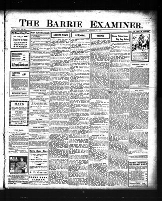 Barrie Examiner, 20 Aug 1908