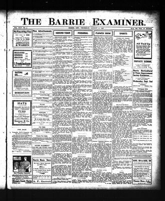 Barrie Examiner, 27 Aug 1908