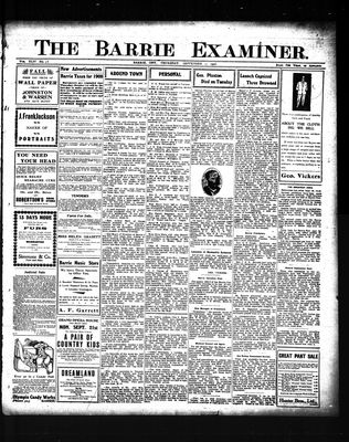 Barrie Examiner, 17 Sep 1908