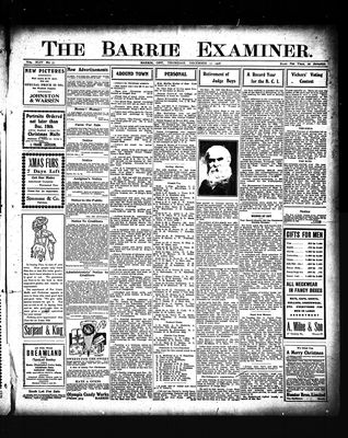 Barrie Examiner, 17 Dec 1908