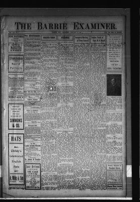 Barrie Examiner, 14 Jan 1909