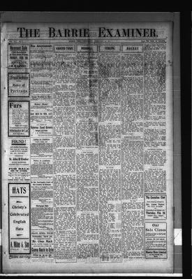 Barrie Examiner, 25 Feb 1909