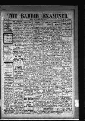 Barrie Examiner, 29 Apr 1909