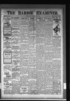 Barrie Examiner, 15 Jul 1909