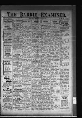 Barrie Examiner, 9 Sep 1909