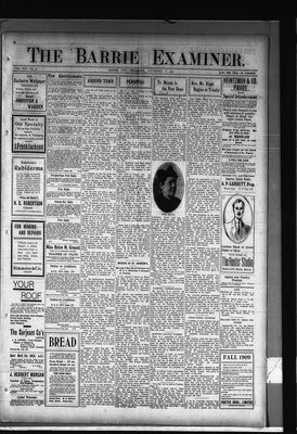 Barrie Examiner, 16 Sep 1909