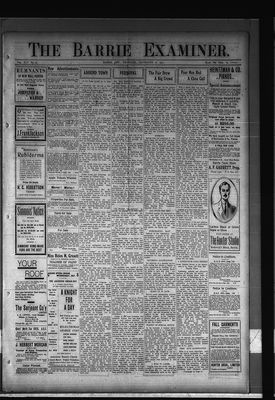 Barrie Examiner, 30 Sep 1909