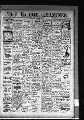 Barrie Examiner, 14 Oct 1909