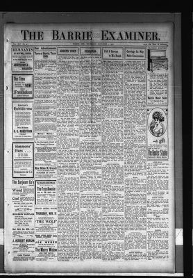 Barrie Examiner, 4 Nov 1909