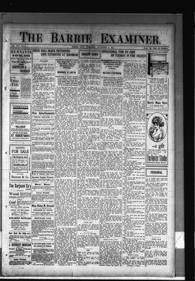 Barrie Examiner, 25 Nov 1909