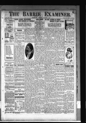 Barrie Examiner, 9 Dec 1909