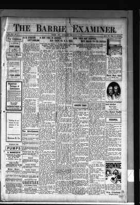 Barrie Examiner, 23 Dec 1909