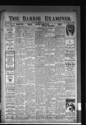 Barrie Examiner, 13 Jan 1910