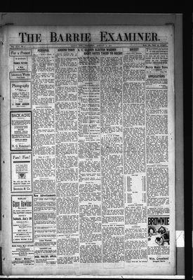 Barrie Examiner, 27 Jan 1910