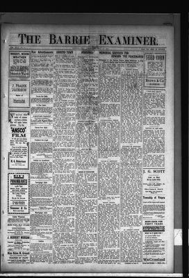 Barrie Examiner, 12 May 1910