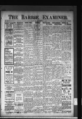 Barrie Examiner, 7 Jul 1910