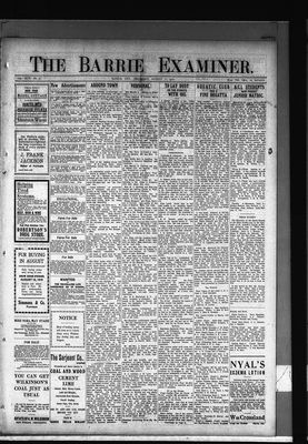 Barrie Examiner, 11 Aug 1910