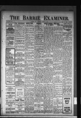 Barrie Examiner, 25 Aug 1910