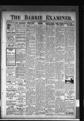 Barrie Examiner, 24 Nov 1910