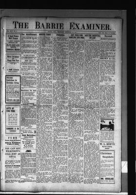 Barrie Examiner, 22 Dec 1910