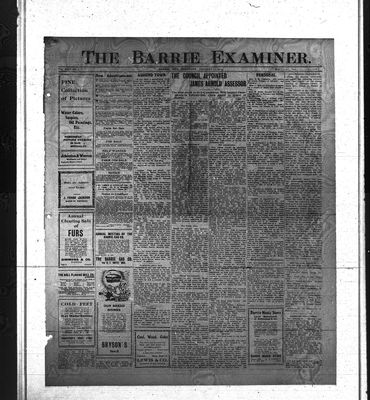 Barrie Examiner, 23 Jan 1913