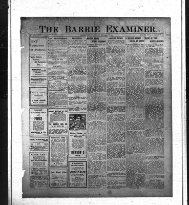 Barrie Examiner, 30 Jan 1913