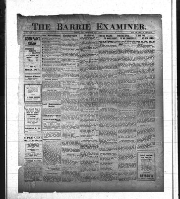 Barrie Examiner, 1 May 1913