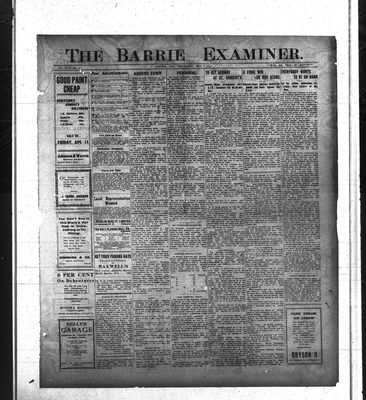 Barrie Examiner, 8 May 1913