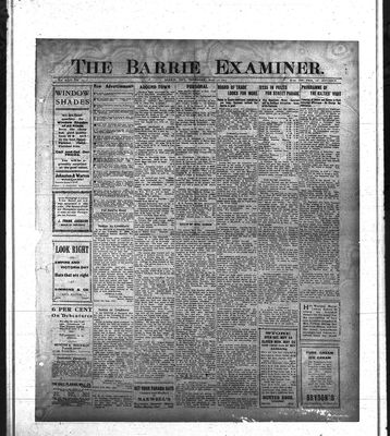 Barrie Examiner, 22 May 1913