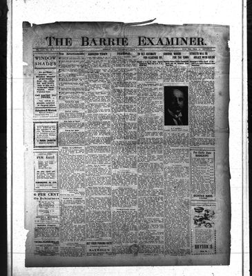 Barrie Examiner, 5 Jun 1913